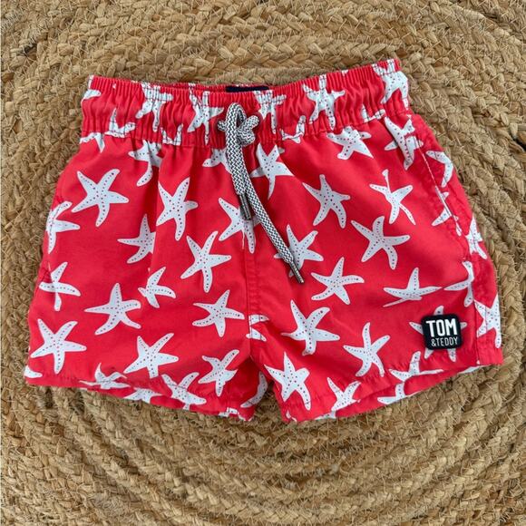 Tom & Teddy Boys 1-2 Years Swim Trunks Shorts Starfish - Picture 1 of 5
